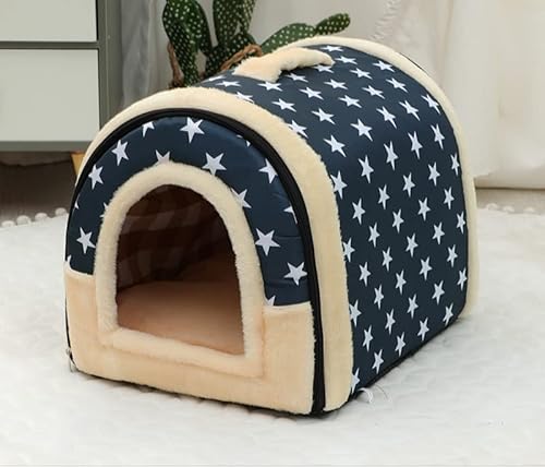 SUYGGCK Haustierzwinger Tragbares Griff Pet Kennel Kleiner Und Mittelgroßer Hundezwinger Katze Kennel Halbvergesselt Warm Hundezwinger Katze Kennel Kennel-F,L von SUYGGCK