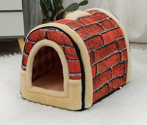 SUYGGCK Haustierzwinger Tragbares Griff Pet Kennel Kleiner Und Mittelgroßer Hundezwinger Katze Kennel Halbvergesselt Warm Hundezwinger Katze Kennel Kennel-G,L von SUYGGCK