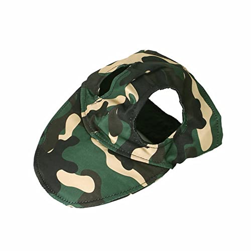 SUYGGCK Hunde-Baseballkappe Haustier Hundekappen Kleine Welpen Haustiere Sommer Solid/Druck Kappe Hund Baseball Visier Hut Outdoor Zubehör Sonne Motorhaube Cap-Camo,S von SUYGGCK