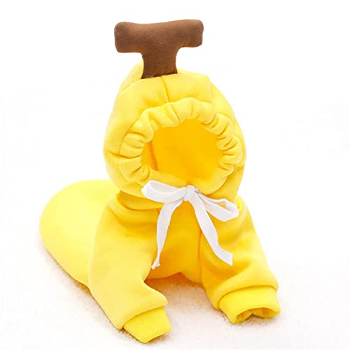 SUYGGCK Hundekleidung Hundekleidung Für Kleine Hunde Hoodies Warm Fleece Haustier Kleidung Welpe Katzen Kostümmanteljacke Anzug-Yellow,L von SUYGGCK