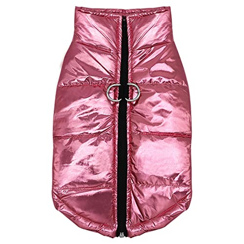 SUYGGCK Hundekleidung Kleidung Für Kleine Hunde wasserdichte Hunde Kleidung Welpe Haustier Jacke Winter Warmes Weste Hundemantel Kleidung-Pink,M von SUYGGCK