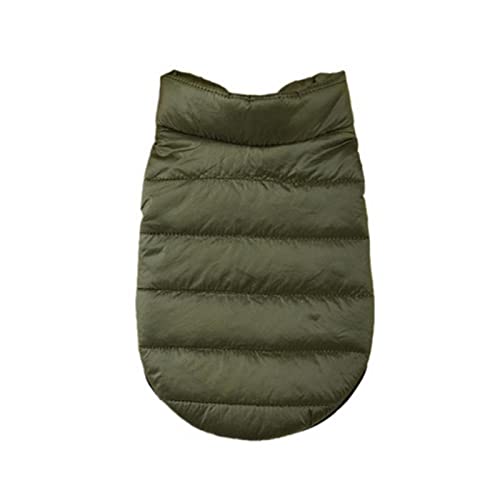 SUYGGCK Hundekleidung Warme Hundekleidung Winter Haustier Down Jacke Welpenmäntel Kleidung Für Kleine Mittelgroße Hunde Katzen Haustier Kostüm-Green,L von SUYGGCK