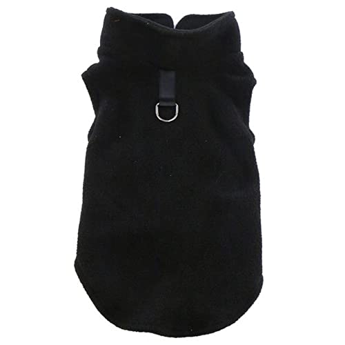 SUYGGCK Hundekleidung Weiche Hundebeläte Für Kleine Hunde Frühlings Sommerpuppen Katzen Weste Shih Tzu Chihuahua Kleidung Französische Bulldoggejacke Mops Mäntel-Black,M von SUYGGCK