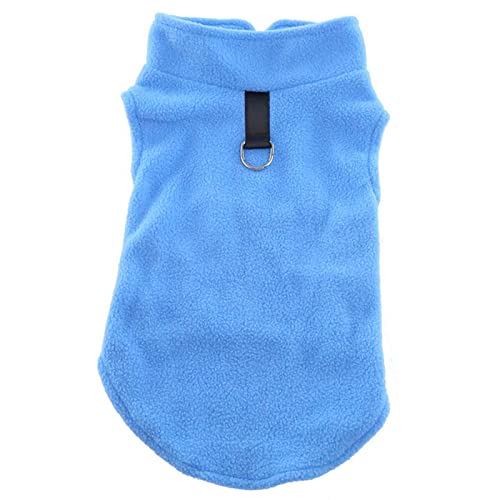 SUYGGCK Hundekleidung Weiche Hundebeläte Für Kleine Hunde Frühlings Sommerpuppen Katzen Weste Shih Tzu Chihuahua Kleidung Französische Bulldoggejacke Mops Mäntel-Blue,L von SUYGGCK