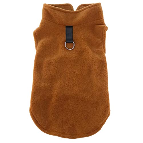 SUYGGCK Hundekleidung Weiche Hundebeläte Für Kleine Hunde Frühlings Sommerpuppen Katzen Weste Shih Tzu Chihuahua Kleidung Französische Bulldoggejacke Mops Mäntel-Brown,L von SUYGGCK