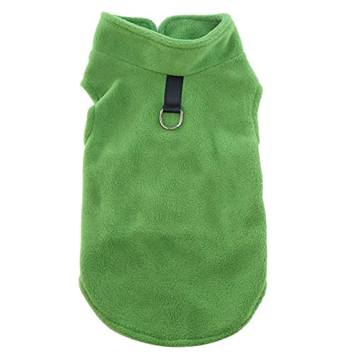 SUYGGCK Hundekleidung Weiche Hundebeläte Für Kleine Hunde Frühlings Sommerpuppen Katzen Weste Shih Tzu Chihuahua Kleidung Französische Bulldoggejacke Mops Mäntel-Green,Xs von SUYGGCK