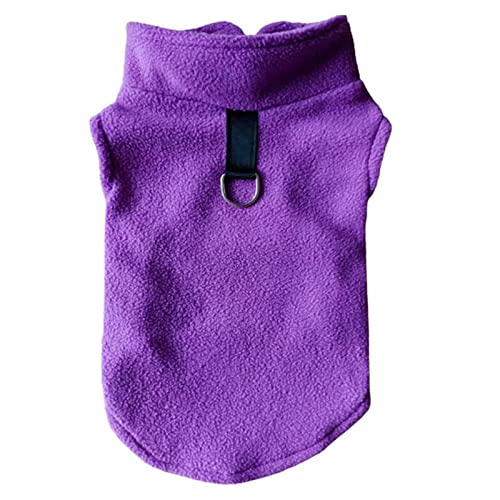 SUYGGCK Hundekleidung Weiche Hundebeläte Für Kleine Hunde Frühlings Sommerpuppen Katzen Weste Shih Tzu Chihuahua Kleidung Französische Bulldoggejacke Mops Mäntel-Purple,L von SUYGGCK