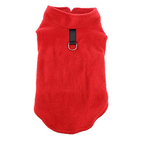 SUYGGCK Hundekleidung Weiche Hundebeläte Für Kleine Hunde Frühlings Sommerpuppen Katzen Weste Shih Tzu Chihuahua Kleidung Französische Bulldoggejacke Mops Mäntel-Red,L von SUYGGCK