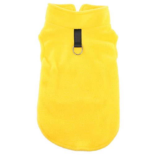 SUYGGCK Hundekleidung Weiche Hundebeläte Für Kleine Hunde Frühlings Sommerpuppen Katzen Weste Shih Tzu Chihuahua Kleidung Französische Bulldoggejacke Mops Mäntel-Yellow,L von SUYGGCK