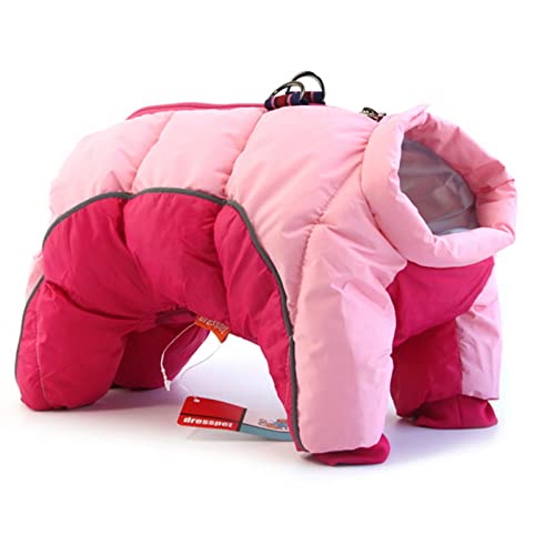 SUYGGCK Hundekleidung Winter Haustierhund Kleidung Super Warme Jacke Dicker Baumwollmantel wasserdichte Kleine Hunde Haustiere Kleidung Kleidung-Pink Dog Clothes,XXL von SUYGGCK