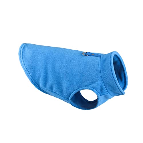 SUYGGCK Hundekleidung Winter Weiches Vlies Haustierhund Kleidung Welpe Kleidungsmantel Kostüme Jacke Für Kleine Hunde Weste-Blue,L von SUYGGCK