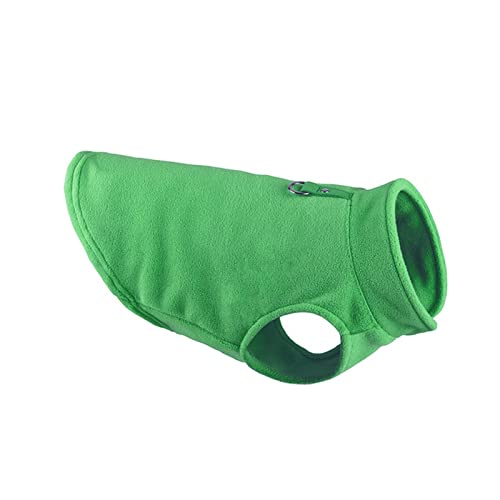 SUYGGCK Hundekleidung Winter Weiches Vlies Haustierhund Kleidung Welpe Kleidungsmantel Kostüme Jacke Für Kleine Hunde Weste-Green,S von SUYGGCK