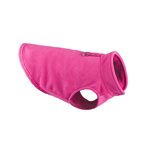 SUYGGCK Hundekleidung Winter Weiches Vlies Haustierhund Kleidung Welpe Kleidungsmantel Kostüme Jacke Für Kleine Hunde Weste-Pink,L von SUYGGCK