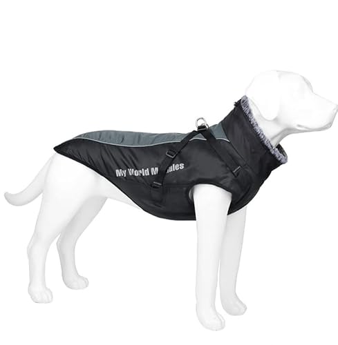 SUYGGCK Hundemantel Herbst- Und Winterdickte Hundekleidung Warme Reflektierende Jacke Geeignet Für Mittlere Und Große Hunde-A,4XL von SUYGGCK