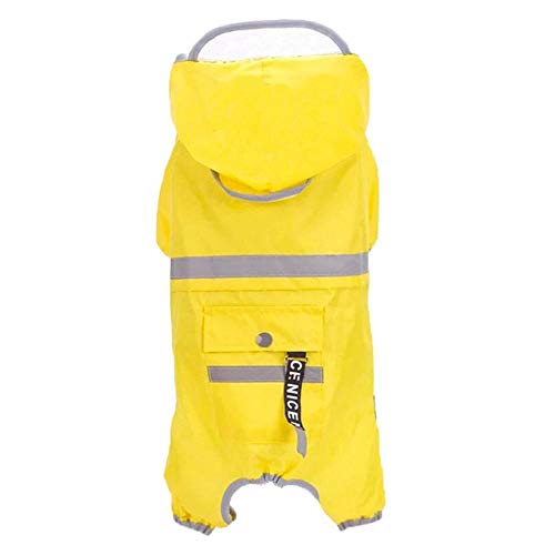 Hund Regenmantel Vierbeinige wasserdichte Haustierbedarf Kleidung Frühling und Sommer tragen Haustier Regenmantel Komplettpaket-XXXL_1 von SUYIN