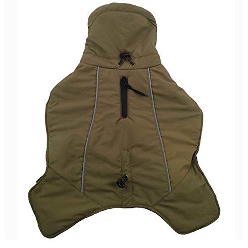 SUYIN Haustier Hund Wasserdichter Hund Ski Anzug Hund Warme Jacke Für Große Hundekleidung Outdoor Winter Warme Hunde Baumwolle gepolsterte Kleidung-Armee-grüne Farbe_M. von SUYIN