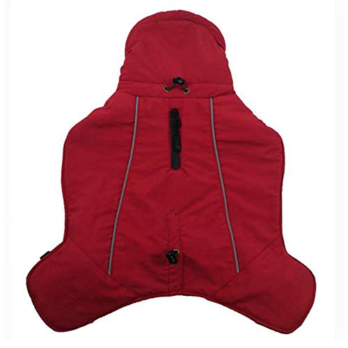 SUYIN Haustier Hund Wasserdichter Hund Ski Anzug Hund Warme Jacke Für Große Hundekleidung Outdoor Winter Warme Hunde Baumwolle gepolsterte Kleidung-Rote Farbe_S. von SUYIN