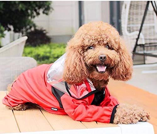 SUYIN Mode Haustier Hund Regenmantel Regenmantel Kleidung Welpe wasserdichte Windbreaker Jacke Für Kleine Mittlere Hunde Teddy Dropshipping HPC11-rot_3XL von SUYIN