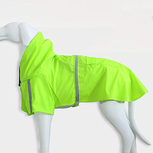 SUYIN Outdoor Großer Hund Regenmantel Wasserdichter Hund Regenmantel Reflektierende Hund Regenjacke Sicherheit Regenbekleidung Labrador Poncho Kleidung-Grün_5XL von SUYIN