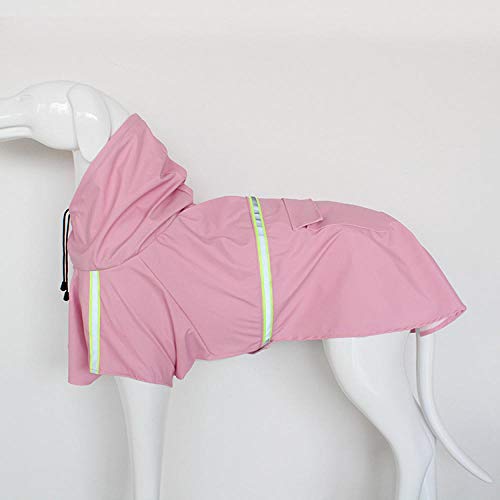 SUYIN Outdoor Großer Hund Regenmantel Wasserdichter Hund Regenmantel Reflektierende Hund Regenjacke Sicherheit Regenbekleidung Labrador Poncho Kleidung-Rosa_4XL von SUYIN