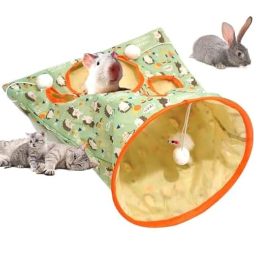 Cat Tunnel, Pet Cat Play Tunnel with Plush Ball,Cat Tunnel Bags for Indoor Cats, Foldable Cat Tubes and Tunnels for Cats, Guinea Pigs, Rabbits, Puppies von SUYOPPM