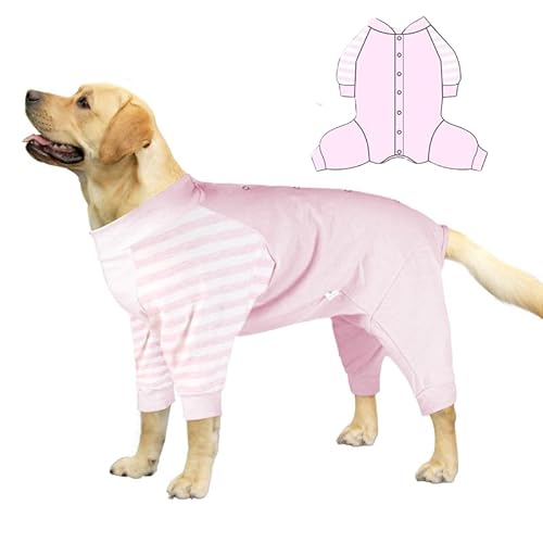 SUYUKU Hunde-Genesungsanzug, weicher Hunde-Pyjama, Anti-Lecken, langärmelig, Body für Hunde, Einteiler mit Beinen, Chirurgie-Body, bequemer Hunde-Einteiler, chirurgisches Spray, Neuter-Shirt, Stop von SUYUKU