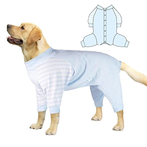 SUYUKU Hunde-Genesungsanzug, weicher Hunde-Pyjama, Anti-Lecken, langärmelig, Body für Hunde, Einteiler mit Beinen, Chirurgie-Body, bequemer Hunde-Einteiler, chirurgisches Spray, Neuter-Shirt, Stop von SUYUKU