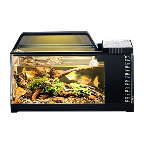 SVCEQZE Aquarium Set - Fischbecken Mit Filter Und Beleuchtung | Intelligentes Filtersystem Mit Temperaturüberwachung Für Kampffische Guppys, Wohnraumdekor SVCEQZE Aquarium Set - Fischbecken Mit Filter Und Beleuchtung | Intelligentes Filtersystem Mit Temperaturüberwachung Für Kampffische Guppys, Wohnraumdekor von SVCEQZE