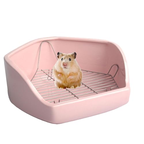 SVCEQZE Bunny Katzentoilette, Käfig Katzentoilette Kleintiertoilette, Indoor Small Pet Litter Pan Removable Wire Toilet Animal Potty Trainer for Bunny, Chinchilla von SVCEQZE