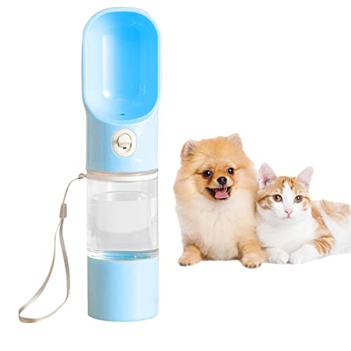 SVCEQZE Hundewasserflaschenspender, Wasserflasche für Hunde,2-in-1-Wasser- und Futterspender für Hunde | Auslaufsichere Hunde-Reisewasserflasche, Welpen-Wasserspender für Spaziergänge im Freien, von SVCEQZE