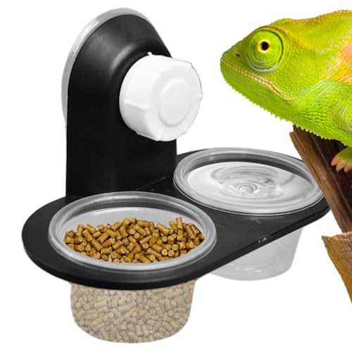 SVCEQZE Reptilien Futter Und Wassernapf | Gecko Fütterungsbecher - Spender Mit 4 Bechern Aufsatz Zubehör Schale Für Vogelspinnen Frösche Echsen Chamäleons Einsiedlerkrebse Schlangen SVCEQZE Reptilien Futter Und Wassernapf | Gecko Fütterungsbecher - Spender Mit 4 Bechern Aufsatz Zubehör Schale Für Vogelspinnen Frösche Echsen Chamäleons Einsiedlerkrebse Schlangen von SVCEQZE