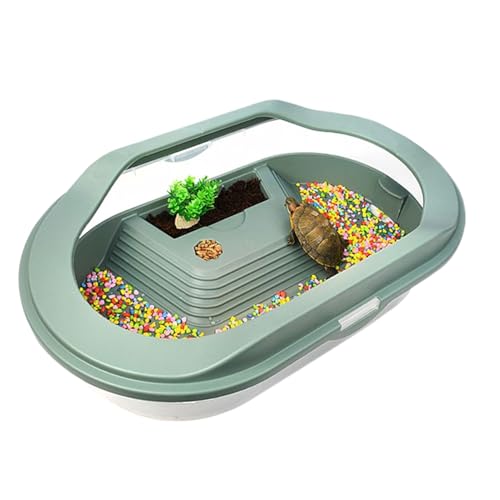 SVCEQZE Schildkrötenbecken - Wasserschildkröten Terrarium,Bodensystem mit Drainage Sonnenplatz klarer Deckel Lebensraum für Landschildkröten Einsiedlerkrebse und kleine Reptilien SVCEQZE Schildkrötenbecken - Wasserschildkröten Terrarium,Bodensystem mit Drainage Sonnenplatz klarer Deckel Lebensraum für Landschildkröten Einsiedlerkrebse und kleine Reptilien von SVCEQZE