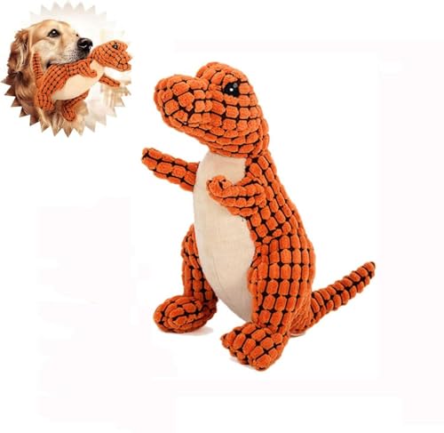 SOYATER Dino Hundespielzeug, gefülltes Hundespielzeug, Plüsch-Hundespielzeug, Welpenspielzeug, quietschendes Hundespielzeug, Kauspielzeug für Welpen, Hundespielzeug für kleine Hunde, interaktives von SVEMA