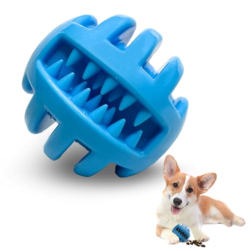 SW PRODUCTS Unzerstörbares Hundespielzeug für aggressive Kauer, 6,3 cm, super haltbarer TPR-Apportierball zum Trainieren der Zahnreinigung, langsamer Fütterung, Kauspielzeug für Welpen, mittelgroße von SW PRODUCTS