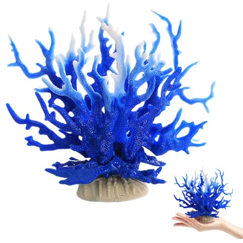 SWEETBIUTI Aquariumdekorationen Buntes Korallenriff Dekor 7x6x3 Mini Faux Coral Decor Anti-Fading Plastic Fish Tank Dekorationen für Haushaltsbüro-Aquarienlandschaften von SWEETBIUTI