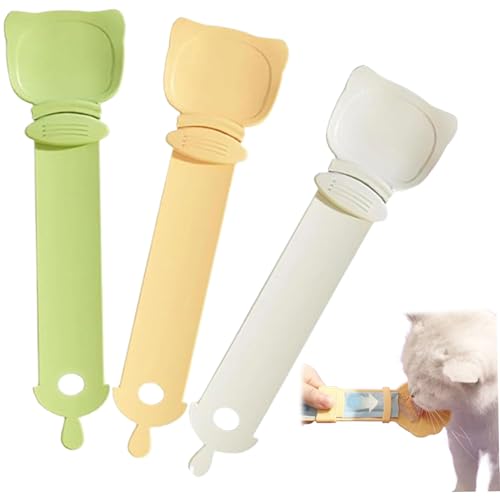 SWEETBIUTI Cat Strip Feeder Löffel, 3pcs 10,6 Zoll Katzenlöffel, leckbare nasse Katzenfutterfuttermittel, quetschable Hängende Katzenstreifen -Feeder für Katzen -Flüssigkeitsnack und nasse Nahrung von SWEETBIUTI