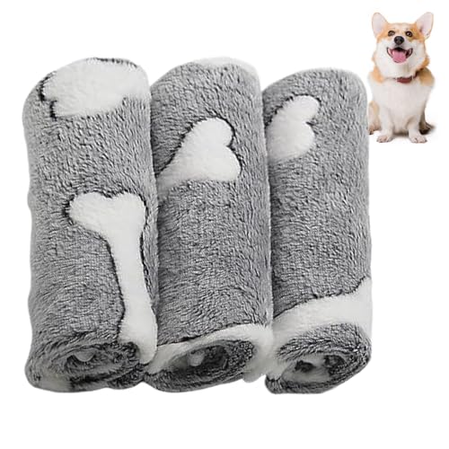 SWEETBIUTI Hundedecke, 30x20 Zoll Welpe Decke, weiche, plüschflauschige Decken, süße Drucktierdecke Schlafmatte für kleine Hunde, Welpen, Flauschige Katzen für Sofa Bett von SWEETBIUTI