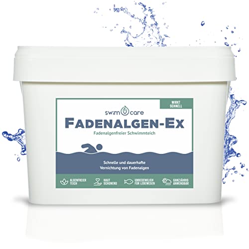 swimcare® Fadenalgen-Ex - 22 kg - Fadenalgenfreier Schwimmteich - Gegen Fadenalgen im Teich und Pool - Wirkt schnell - Unbedenklich für alle Lebewesen - Frei von Phosphat, Kupfer und Schwermetallen von SWIMCARE