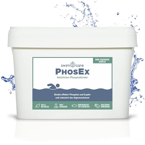 swimcare® PhosEx - 2,5 kg - Natürlicher Phosphatbinder für Schwimmteiche - Reduziert Algenwachstum - Ganzjährig anwendbar - Ohne chemische Zusätze von SWIMCARE