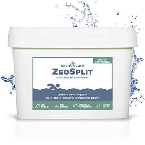 swimcare® ZeoSplit - 10 kg - Schadstoffbinder und Füllmaterial für Pflanzkörbe - Optimale Wasserqualität in Schwimmteich und Naturpool - Natürliches Filtermedium für Flachwasserzonen und Filteranlagen von SWIMCARE