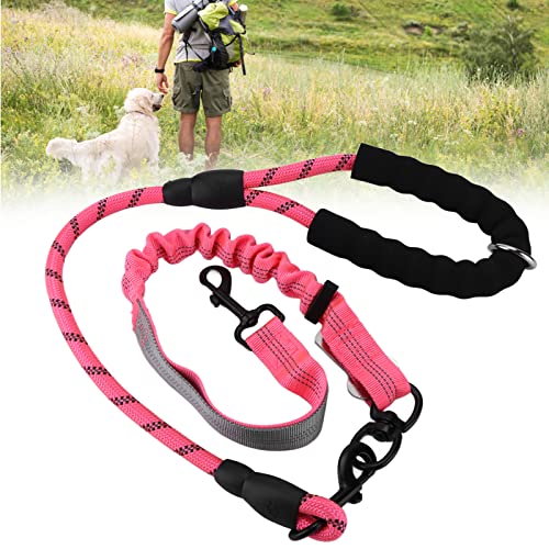 SWZA Laufleine für Hunde, multifunktional, elastische Polsterung, explosionsgeschützt, Heimtierbedarf, Laufleine für das Lauftraining großer Hunde (Pink) von SWZA