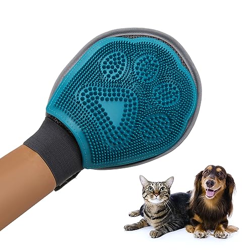 SWZA Pet Grooming Glove Cat Brushes for Gentle Shedding Grooming Care Shedding Massage Glove for Cats Dogs von SWZA
