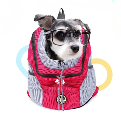 Designer Hunderucksack ，Haustier Rucksack Hund Tragetasche Für Kleine Mittelgroße Hunde Und Katzen (Red,0-5kg (30x34x16cm)) von SWZEC