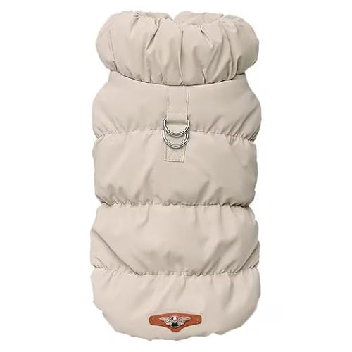 HS.Supply Hundejacke Gefütterte Hundejacke Mit Leinenhaken (S,Beige) von SWZEC