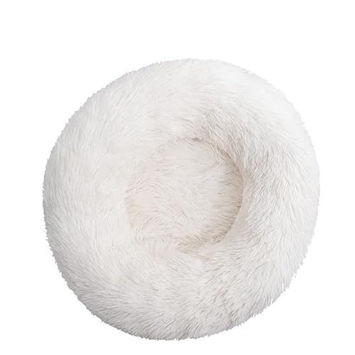 Haustierstolz - Kuschelweiches Hundebett Wolke 7 – Unser Original | Anti Stress Donut Hundekorb | Kuschelbett für Hunde (3XL-100CM,Weiß) von SWZEC