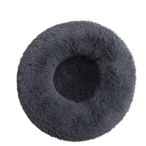 Haustierstolz - Kuschelweiches Hundebett Wolke 7 – Unser Original | Anti Stress Donut Hundekorb | Kuschelbett für Hunde (L-70CM,Anthrazit) von SWZEC