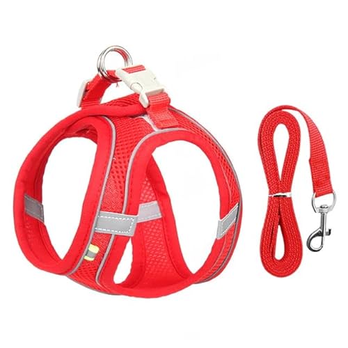 Hundeliebling™ Anti Zug Welpengeschirr (XS(1.5-3.0 KG),Rot) von SWZEC