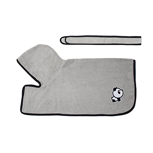 SWZEC Emmalove PETBATHROBE SAUG FÄHIGER Bademantel FÜR Tiere Wivaro Haustier Handtuch sehr saugfähig Bademantel für Hunde und Katzen (XS,Grau-P7) von SWZEC