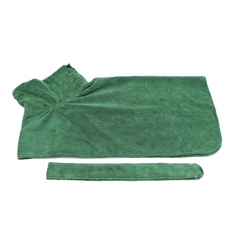 SWZEC Emmalove PETBATHROBE SAUG FÄHIGER Bademantel FÜR Tiere Wivaro Haustier Handtuch sehr saugfähig Bademantel für Hunde und Katzen (XS,Grün-P2) von SWZEC