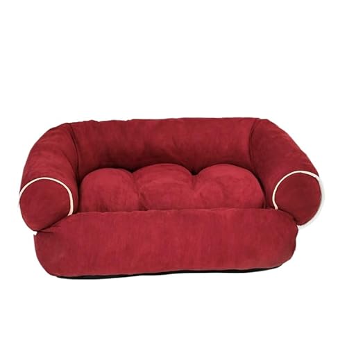 SWZEC Emmalove - Edles & Bequemes Hundesofa mit Polsterung (55x45cm,Weinrot) von SWZEC